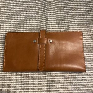 Large Artisan English Tan Cognac Leather Wallet